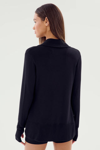 Splits59 Celine Fleece Cardigan - Black
