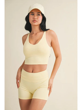 Aligned Performance Cropped Tank Top - Lemon