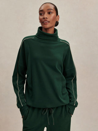 Varley Ariana High Neck Sweat - Pine Grove/Cement
