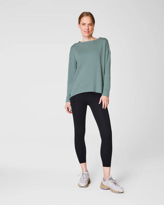 Spanx Active Long Sleeve Top - Fennel