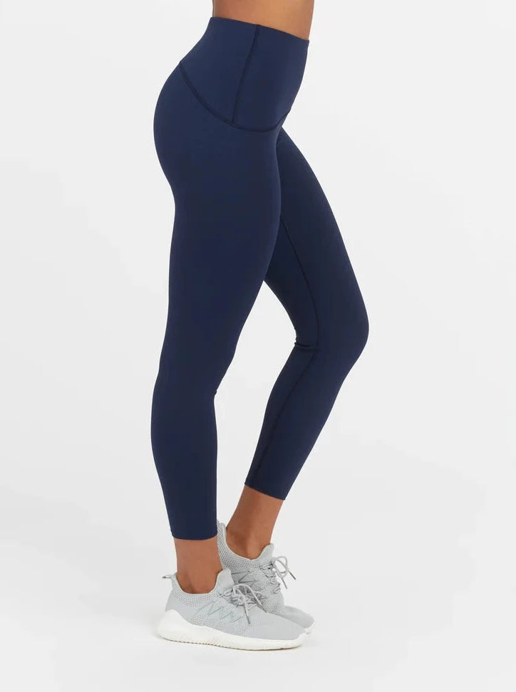 Spanx Leggings Booty Boost Active Full-Length Compression 50124 Lapis Night  Navy
