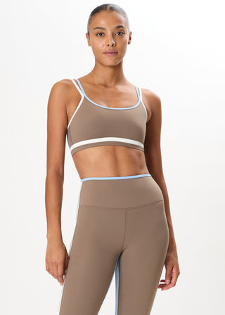 Splits59 Eva Rigor Double Strap Bra - Lentil/White