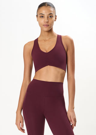 Splits59 Airweight Bra with Ruching - Dark Cherry