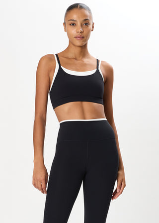 Splits59 Elliah Airweight Double Layer Bra - Black/White