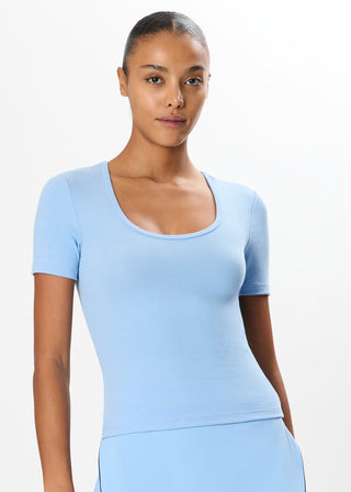 Splits59 Ashby Rib Short Sleeve - Skylight