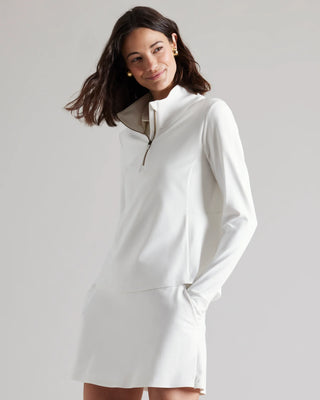 Rhone Course To Court 1/4 Zip - Snow White