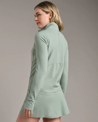 Rhone Course To Court 1/4 Zip - Pacific Green