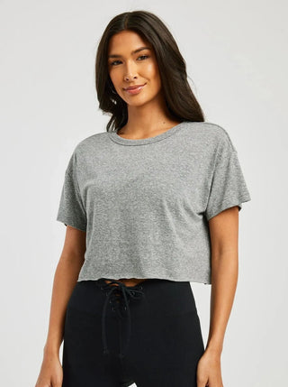 Year Of Ours Cropped Tee - Heathered Grey