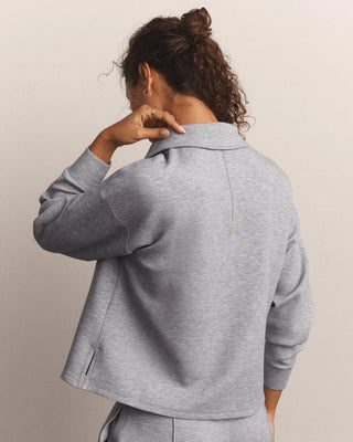 Rhone Dreamglow Polo Sweatshirt - Heather Gray