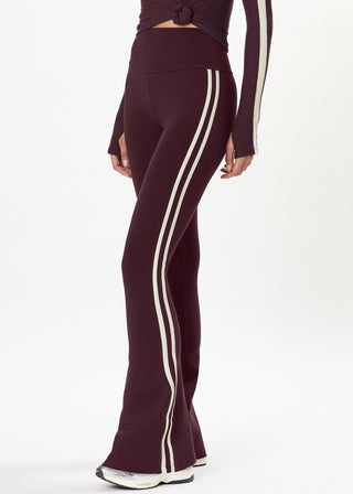 Splits59 Raquel High Waist Supplex Flare - Dark Cherry/Creme