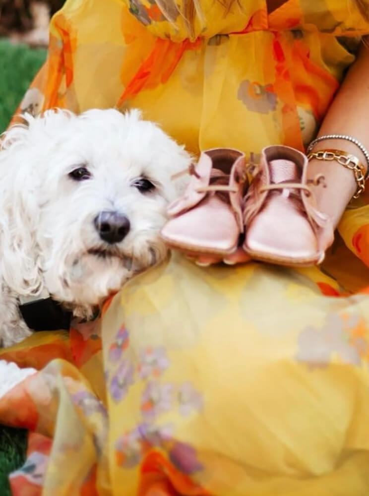 Esseutesse Baby Leather Fringe Sneakers in Rose Gold 