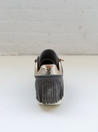 Esseutesse Suede Fringe Sneaker in Grey