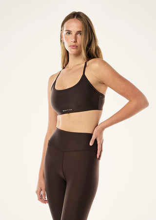P.E. Nation Fairmont Sports Bra - Espresso