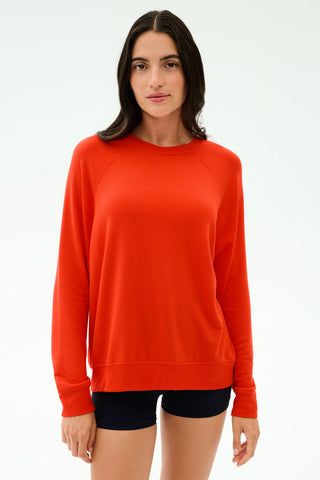 Splits59 Andie Oversized Fleece Sweatshirt - Lotus Red