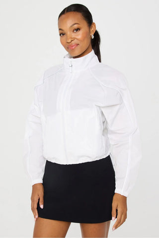 Fabletics Tempo Lightweight Windbreaker - Classic White