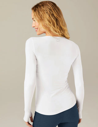 Beyond Yoga Featherweight Classic Crew Pullover - Cloud White