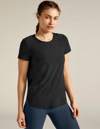 Beyond Yoga Featherweight On The Down Low Tee - Darkest Night