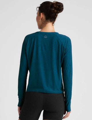 Beyond Yoga Featherweight Daydreamer Pullover - Blue Gem Heather