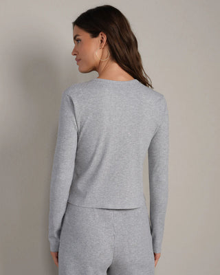 Rhone LivLuxe Rib Cardigan - Heather Gray