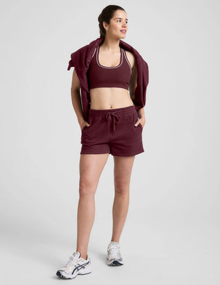 Beyond Yoga LuxeFleece Sweat Short - Dark Cherry