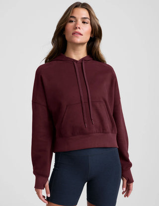 Beyond Yoga Luxfleece Cropped Hoodie - Dark Cherry
