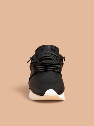 Esseutesse Leather Fringe Sneaker in Black