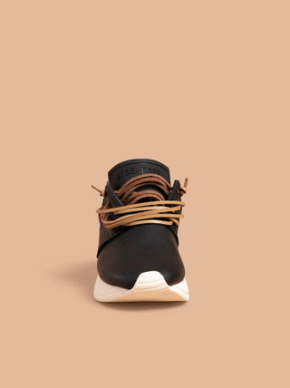 Esseutesse Leather Fringe Sneaker in Black