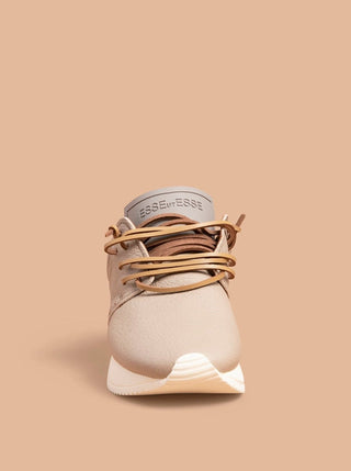 Esseutesse Leather Fringe Sneaker in Sand