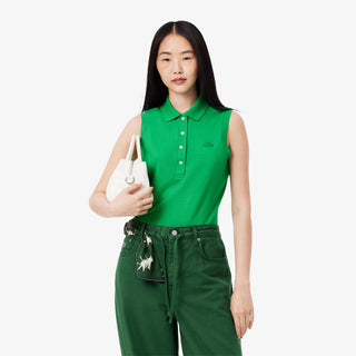 Lacoste Women's L.12.D Sleeveless Stretch Polo - Calathea