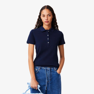 Lacoste Women's L.12.D Slim Fit Stretch Mini Piqué Polo - Navy