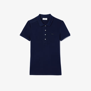 Lacoste Women's L.12.D Slim Fit Stretch Mini Piqué Polo - Navy