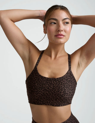 Beyond Yoga Softmark Slim Racerback Bra - Espresso Leopard