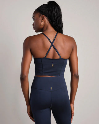 Rhone PowerShine Longline Bra - Navy Blue