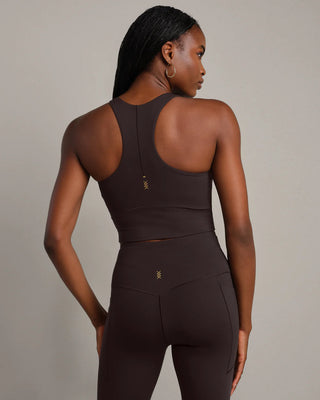 Rhone Revive Longline Bra - Dark Espresso