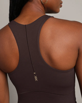 Rhone Revive Longline Bra - Dark Espresso