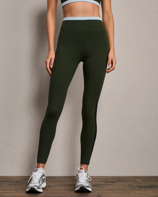 Rhone Revive Trio 7/8 Legging - Duffel Bag Green/Pure Black/Frost Blue