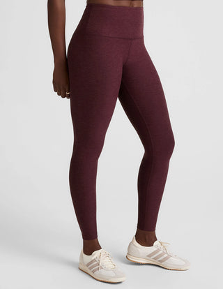 Beyond Yoga Spacedye Caught In The Midi HW Legging - Midnight Burgundy Heather