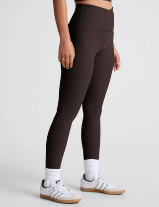 Beyond Yoga Spacedye At Your Leisure HW Midi Legging - Dark Chocolate Heather