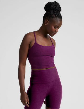 Beyond Yoga Spacedye Slim Racerback Cropped Tank - Aubergine-Beet