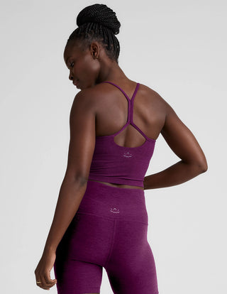 Beyond Yoga Spacedye Slim Racerback Cropped Tank - Aubergine-Beet