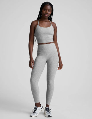 Beyond Yoga Spacedye Slim Racerback Cropped Tank - Silver Mist