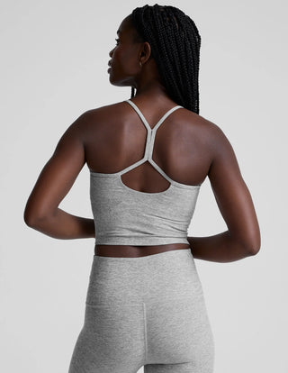 Beyond Yoga Spacedye Slim Racerback Cropped Tank - Silver Mist