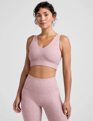 Beyond Yoga Spacedye Good Day Long Line Bra -  Blush Blooms Heather