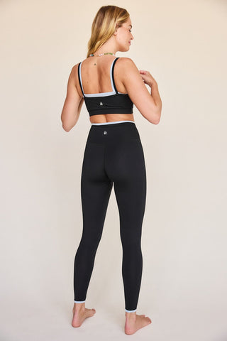 Strut This Rae Legging - Black/Baby Blue