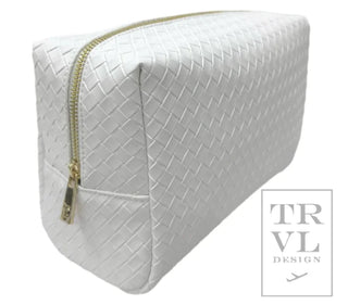 TRVL Luxe Bridal Everday Cosmetic Bag - White