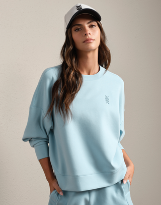 Rhone Dreamglow Crewneck - Pool Blue