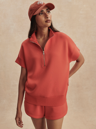 Varley Ritchie Short Sleeve Sweat - Summer Fig