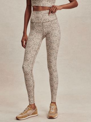 Varley Freesoft High Rise Legging 25 - Ivory Abstract Feather