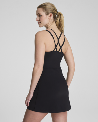 spanx black dress SPANX Ponte Sleeveless Midi Dress