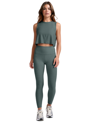 Beyond Yoga Featherweight Minimal Cropped Tank - Storm Heather